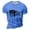Blue, variant on Men's 4Th Of July T-Shirts Fashion Independence Day USA Flag Printed Tees Casual Lightweight Short Sleeve Round Neck T-Shirt Army Green XXL