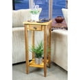 thumbnail image 3 of Casual Contemporary Living 2-Tier Solid Acacia Plant Stand with Drawer - Natural, 3 of 7