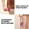 thumbnail image 5 of JIALIOU Nylon Trifold Card Wallet with ID Window Zipper Pocket for Men Women Teen Cute Ghost on Checkered, 5 of 7