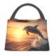 thumbnail image 1 of Disketp Sunset Dancing Dolphin A Bolsa Térmica Estampada, Bolsa Térmica Aislante para Almuerzo, Playa y Campamento, 1 of 6