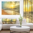 thumbnail image 1 of Panorama de Plage Coucher de Soleil Jaune Vif - Uvre d'Art Moderne sur Toile, 1 of 3