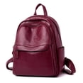 thumbnail image 1 of Lady Backpack Fashion Solid Color All- match Casual Backpack Travel Backpack, 1 of 10