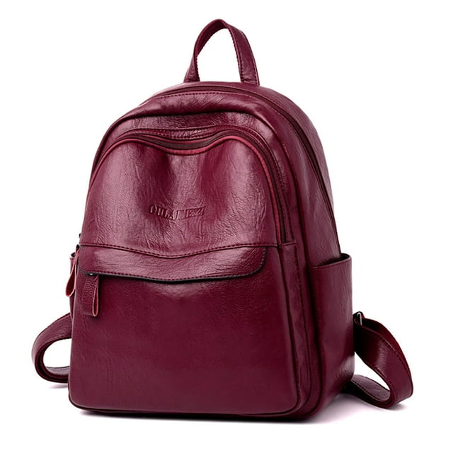 Lady Backpack Fashion Solid Color All- match Casual Backpack Travel Backpack