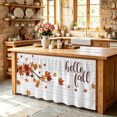 thumbnail image 6 of Maple Leaves Fall Cabinet Curtain 28"Wx51"L,Dustproof Storage Cabinet Curtain with Self Adhesive Tape,Thanksgiving Botanical Branches Wooden Tall Pantry Cover Drape for Kitchen,Utility Closet, 6 of 9