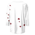 thumbnail image 4 of Plus Size Sweatshirts for Women 3/4 Sleeve Heart Graphic Loose Pullover Relaxed Fitted Drop Shoulder Causal Tops Cute Valentines Day Outfits 2026, 4 of 7