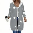thumbnail image 2 of Aboser Womens Zip Up Hoodie with Pockets Long Sweatshirt Jackets Trendy Floral Printing Hoodies Casual Long Sleeve Jacket Coat Drawstring Loose Fit Hooded Outerwear, 2 of 7