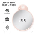 thumbnail image 3 of Zadro LED Compact Mirrors with 10X or 15X Magnification & Retractable Suction Cups, 3 of 7