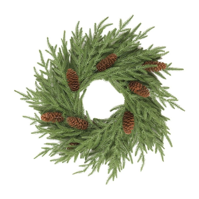 Corona navideña, guirnalda de invierno, centro de mesa navideño, regalo de festival, corona de vegetación artificial, corona de puerta de entrada para