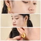 thumbnail image 4 of JeenMata - Juego de Regalo de 3 Pares de Pendientes para Mujer en Baño de Oro Amarillo, Paquete Múltiple, Ligeros, Pendientes Tipo Aro con Forma de Huggies para Uso Diario en la Oficina, 4 of 5