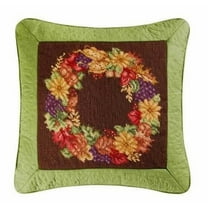 Autumn Wreath Needlepoint Pillow