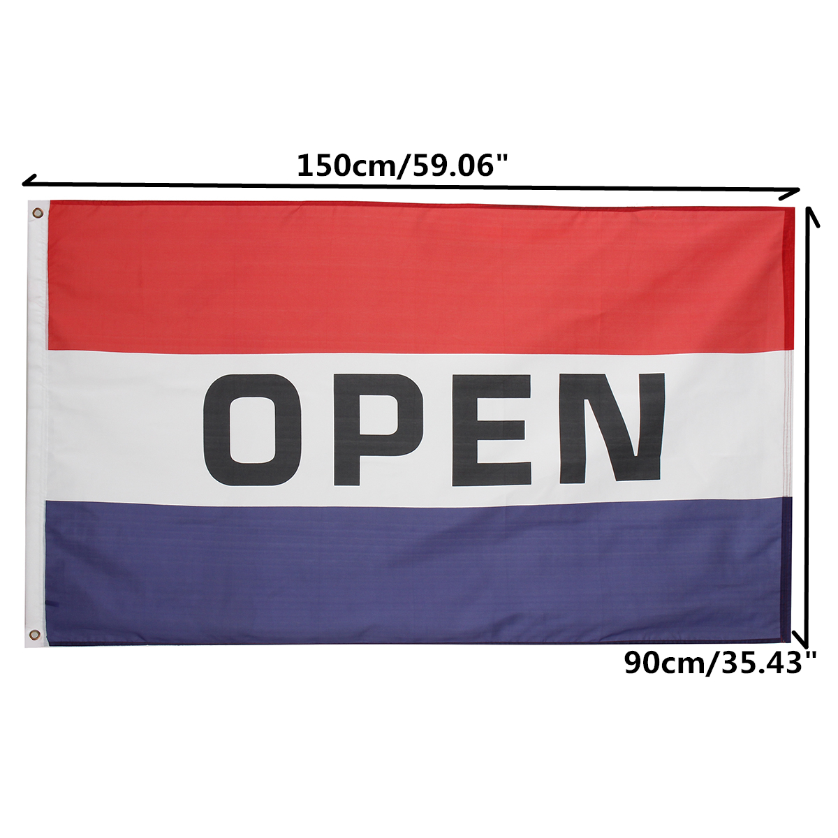 Open Sign Horizontal Business Banner Flag 3x5 Ft Dekoracje