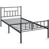 Twin/Full/Queen/King Size Metal Bed Frame w/ Headboard No Box Spring Needed, Queen, Industrial Style 1