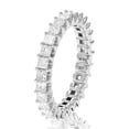 thumbnail image 4 of Vir Jewels 2 CTTW Princess Diamond Wedding Band Eternity Ring Women 14K White Gold Prong Set, 4 of 9