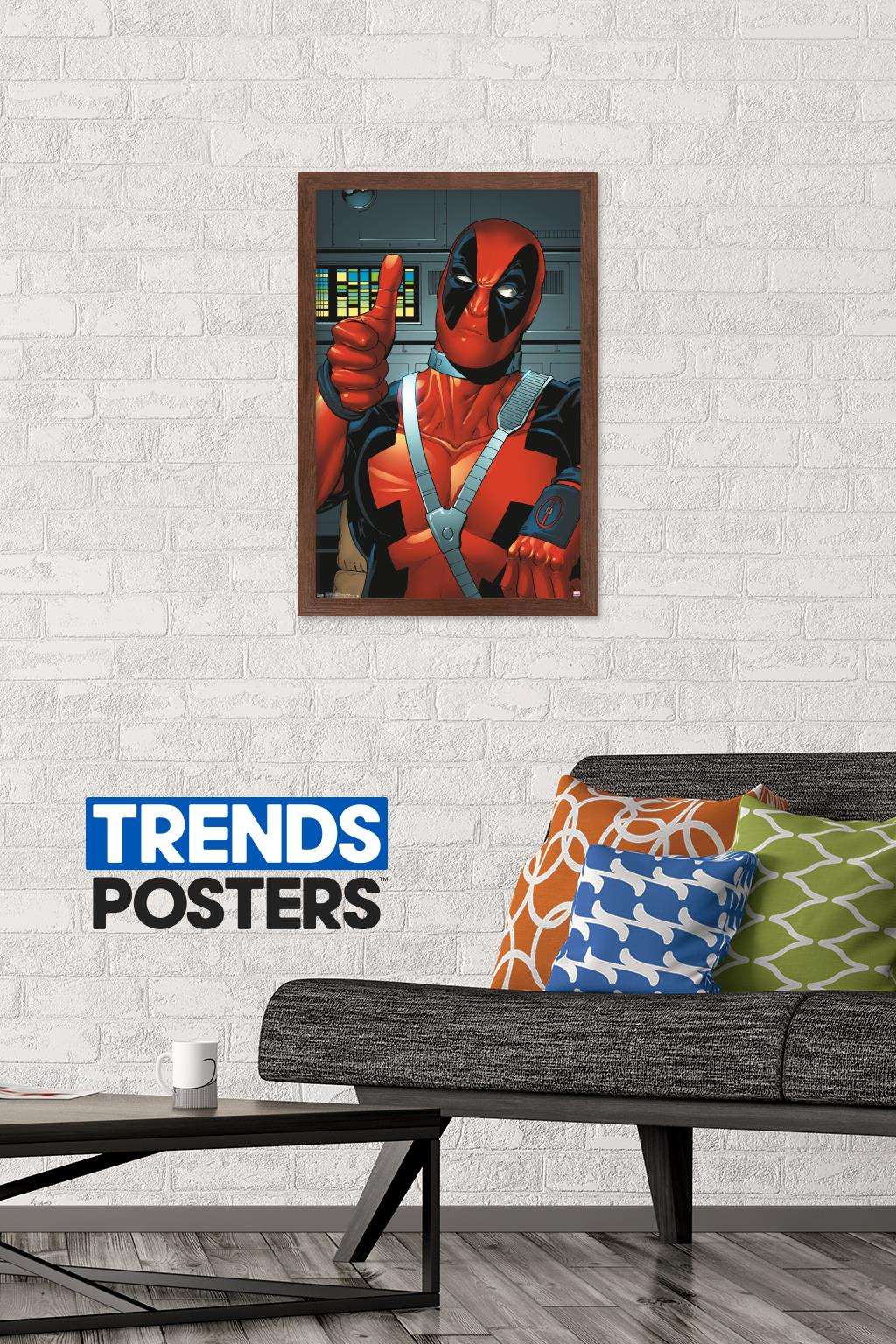 Marvel Comics - Deadpool - Thumbs Up Wall Poster, 14.725" x 22.375", Framed