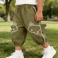 thumbnail image 2 of CONZONE Toddler Boys Pants Straight Leg Casual Pants for Child Elastic Waist Cartoon Graphic Fall Winter Athletic Jogger Pants with Pockets, 2 of 5