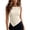 Beige, variant on Tank Tops for Women Asymmetrical Hem Sleeveless Top, Square Neck Form-Fitting Casual Tank