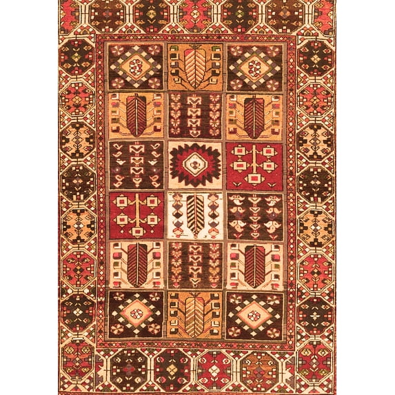 Ahgly Company Indoor Rectangle Persian Orange Traditional Area Rugs, 2' x 5'