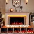 thumbnail image 3 of ‌Kincubow 62 inch White Grey Electric Fireplace Mantel Set with 36 inch Insert Heater, 3D Log Flame Effect, Remote and Timer Control, 3 of 10