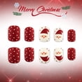 thumbnail image 5 of 24Pcs Christmas Nails Set Christmas Press on Nails Short Square Fake Nails Snowflake Nails Press On Christmas Tree False Nails Santa Claus Glue on Nail Glossy Stick on Nail for Women Decoration, 5 of 7