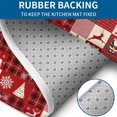 thumbnail image 4 of Red Christmas Patchwork Pattern Bathroom Rugs Sets 3 Piece,Toilet Cover Set,Absorbent Non Slip Bathroom Mats Sets with U-Shaped Contour Rug Toilet Rug Set, 4 of 5