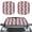 American Anniversary Floral Stripe, variant on Chririnla Guitar Rose Windshield Sun Shade for Car 2 Piece Set Foldable Neon Auto Sun Cover UV Protector Vehicle Interior Sun Visor Great for Daily Parking Use