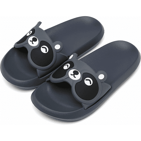 

Wish Boys Girl Cloud Shark Slides Non-Slip Novelty Open Toe Sandals Extremely Comfy Cushioned Thick Sole Cute Cartoon Shower Slippers Indoor & Outdoor Grey Size: 200 S689