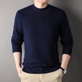 thumbnail image 5 of Men's Autumn New Arrival Half-High Collar Casual Waffle Grid Knit Sweater, 5 of 5