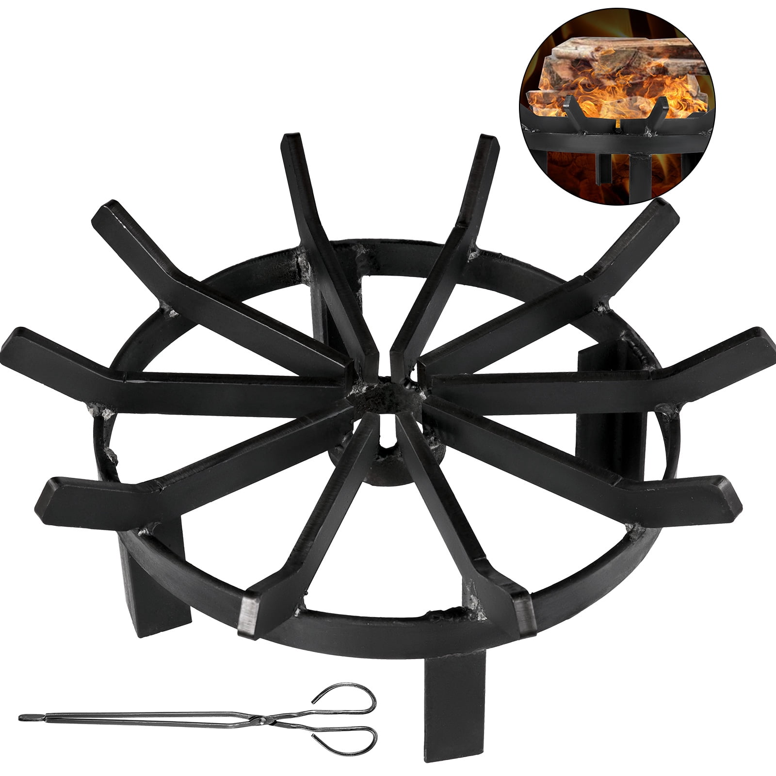 Steel 3/4-Inch Thick Spokes Fire Grate Wheels for Outdoor Campfire VBENLEM Wheel Firewood Grate 12-Inch Diameter Fire Pit Log Grate with 4-Inch High Log Bed Fire Pit Grate Round Steel 3/4-Inch Thick Spokes Fire Grate Wheels for Outdoor Campfire VBENLEM Wheel Firewood Grate 12-Inch Diameter Fire Pit Log Grate with 4-Inch High Log Bed Fire Pit Grate Round