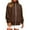 Brown(Womens Tops), variant on Women’s Oversized Waffle Knit Zip-Up Jacket High Neck Full Zip Side Pockets Ribbed Cuffs Hem Warm Sweatshirts,Beige,Size XL