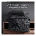 thumbnail image 4 of Edredón Ligero Real Textil + 2 Fundas de Almohada, Juego de Colcha King Size, Color Negro, 4 of 7