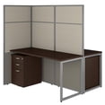 thumbnail image 1 of Scranton & Co Contemporary 60W 2 Person Cubicle Desk with File Cabinets, 1 of 9