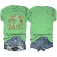 thumbnail image 4 of Aloohaidyvio Graphic T Shirts for Women,Summer Womens Vintage Flowers Crew Neck Printed Shirt Spring Boho Flower Graphic Tee 2024 Wildflower Botanical Short Sleeve T Shirt, 4 of 4