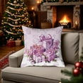 thumbnail image 2 of SLYNSHome Christmas Throw Pillow Covers,Purple Winter Holiday Pillow Case Snowman Santa Claus Cushion Case Decoration for Sofa Couch, 2 of 6