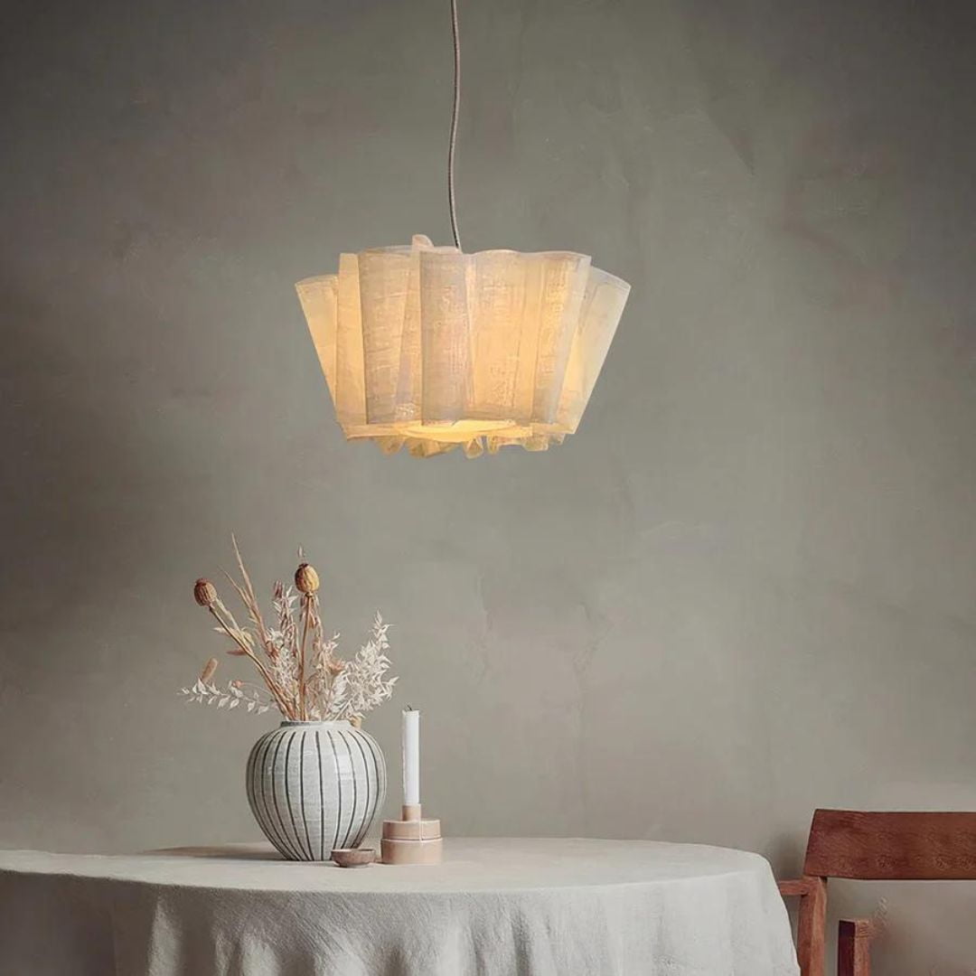 LittleGlovo Japanese Retro Artistic Fabric Chandelier Wabi-sabi Home decor Pendant Light
