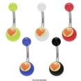 thumbnail image 1 of Bague Nombril en Acrylique avec Logo en Forme de Cœur 14 g, 1 of 1