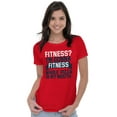 thumbnail image 4 of Fitness? Pizza! Gym Workout Exercise Womens Slim Fit Graphic Tee Brisco Brands X, 4 of 5