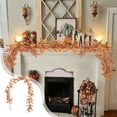 thumbnail image 5 of YIMWNYI Holiday Door Hanging Fireplace Wreath, Thanksgiving Decoration, Halloween Ornament, Faux Berry Rattan, Harvest Festival Home Decor, Simulated Maple Leaf Wreath, 5 of 9