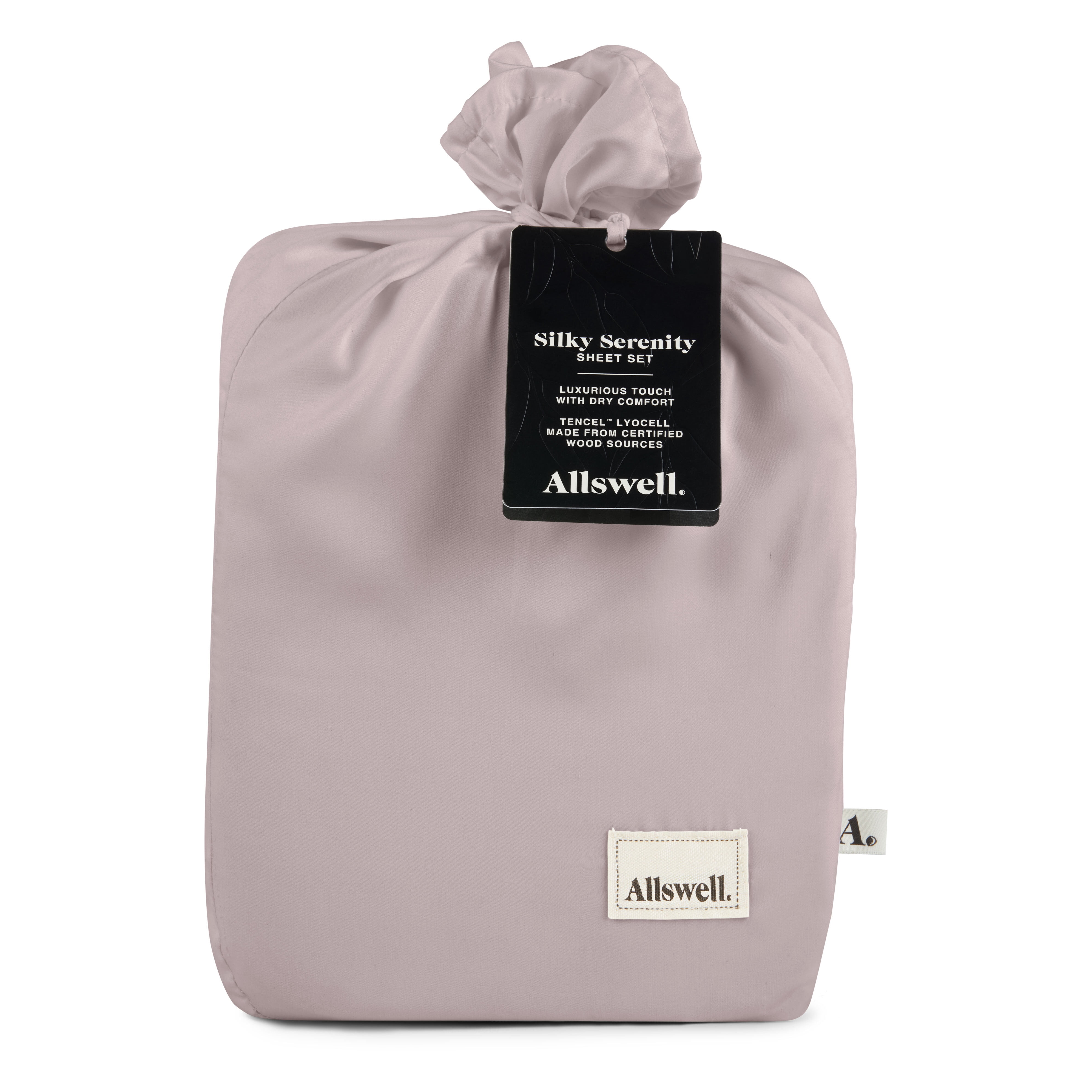 Allswell 4-Piece Soft & Silky Luxury 100% TENCEL™ Sheets Set, Mauve Dream, Queen