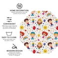 thumbnail image 4 of Pofeuu Childrens Party Print Leather Coasters Set of 6, Round Cups Mugs Mat Pad for Home Kitchen Heat Resistant Drink Coasters,Octagon, 4 of 7