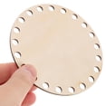 thumbnail image 5 of LIFKOME Masteelf 5pcs Wood Basket Bottoms for Crochet Knitting Round Wooden Base for DIY Bag Making Crafting and Weaving Projects, 5 of 8