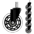 thumbnail image 1 of 5pcs Universal Furniture Casters Wheels 3 Inch Rubber 360 Degree Rotatable Safe Rollers Quiet Rolling Office Chair Caster Wheels ,Superior Material, 1 of 6