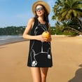 thumbnail image 3 of Fotbe Animal Bulldog Vestido de Verano sin Mangas para Mujer – Vestido Midi Línea A, Estilo Camiseta Floral, Vestido Playero Casual y Fluido, 3 of 7