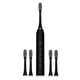 thumbnail image 4 of Cepillo de dientes eléctrico de 6 velocidades, recargable por USB, resistente al agua, con 4 cabezales para adultos y niños, color negro, 4 of 12