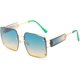 thumbnail image 1 of Gafas de sol para mujeres y hombres de gran tamaño clásico marco de metal tonos retro piloto gafas de sol protección UV, 1 of 5