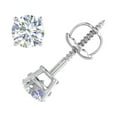 thumbnail image 2 of 1 Carat 4-Prong Set Diamond Stud Earrings in 14K White Gold (Screw-back), 2 of 6