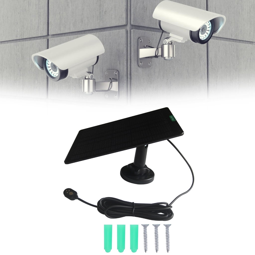 Jesscasday 5W ETFE Solar Panel Charger with Microed USB & Type C Continious Charging Your Rechargeable Security Cameras