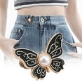 thumbnail image 5 of Summercome Pant Waist Tightener Butterfly Buttons Pins for Loose Jeans, 2025 New Adjustable Waist Buckle Extender Set Pants Clips for Waist, No Sewing for Jeans, Pants, Skirts (White), 5 of 6