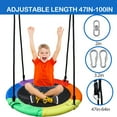thumbnail image 3 of JoyStone Saucer Tree Swing Set for Kids Adults, 40" Multi-Strand Adjustable Ropes Flying Swing Seat for Outdoor Backyard, Multi-Color, 3 of 8