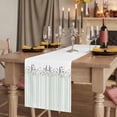 thumbnail image 2 of Table Runners 72 Inches Long Dress Scarves, Spring Floral Farmhouse Kitchen/Dining Table Runner, Coffee Tablerunners, Watercolor Flowers Green Lines Minimalist 18x72 Inch, 2 of 9