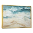 thumbnail image 2 of Designart "Contemporary Beach In Beige And Blue Hues I" Coastal Ocean Floater Framed Wall Decor, 2 of 5